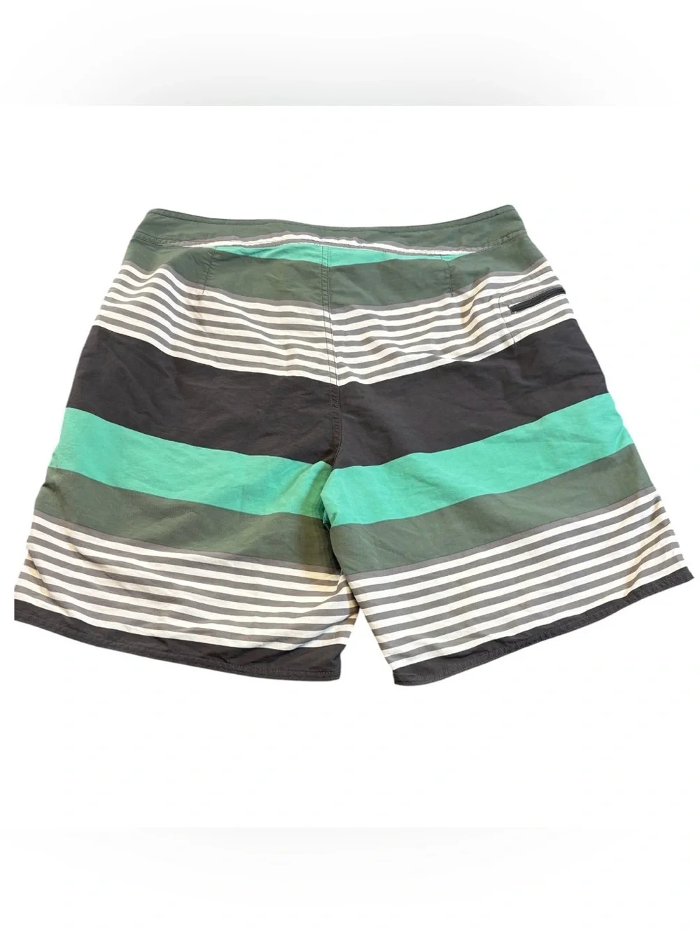 Patagonia Wavefarer Board Shorts Men’s 36 Teal Stripe Swim Trunks 8.5